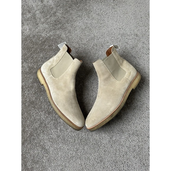 Rare Mens Boots COMMON PROJECTS Sand Suede Chelsea Made In Italy Size US 11 EU44 - Picture 1 of 8